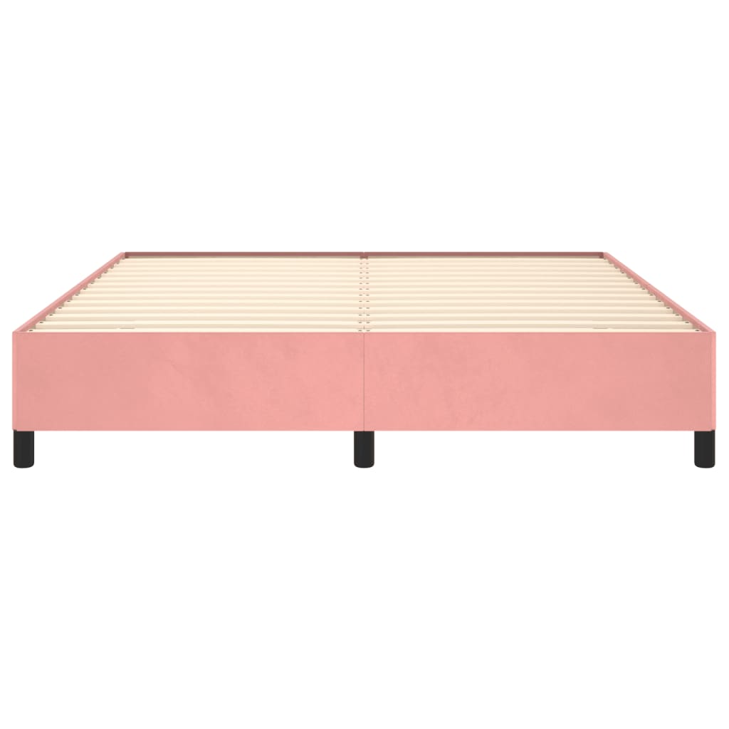 rózsaszín bársony ágykeret 180x200 cm