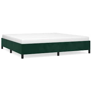 vidaXL Voodiraam ilma Madratsita Tumeroheline 200x200 cm samet