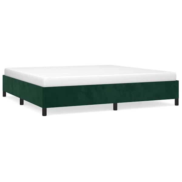 vidaXL Voodiraam ilma Madratsita Tumeroheline 200x200 cm samet