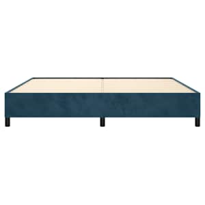 Rám postele bez matrace tmavě modrý 200x200 cm samet - obrázek 5