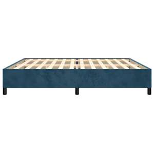 Rám postele bez matrace tmavě modrý 200x200 cm samet - obrázek 6