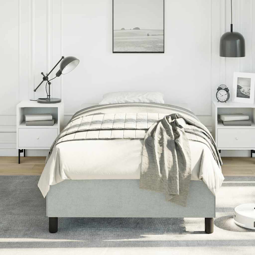 Vidaxl Bed Frame Light Gray 39.4"&quotX74.8"" Twin Velvet