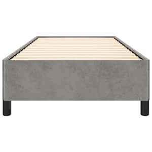 Rám postele bez matrace světle šedý 100x203 cm Twin XL sametový - obrázek 6