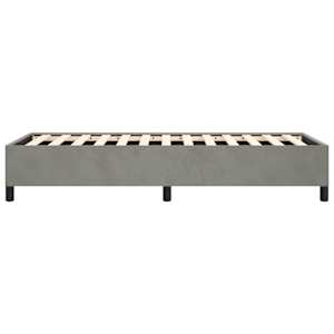Rám postele bez matrace světle šedý 100x203 cm Twin XL sametový - obrázek 7