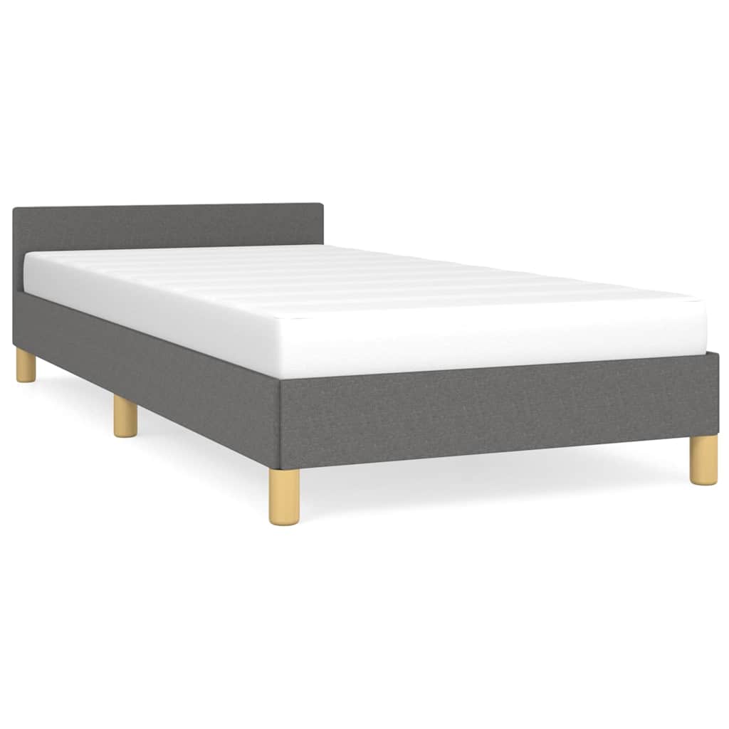 E-shop vidaXL Posteľ bez matraca tmavosivá 80x200 cm látka