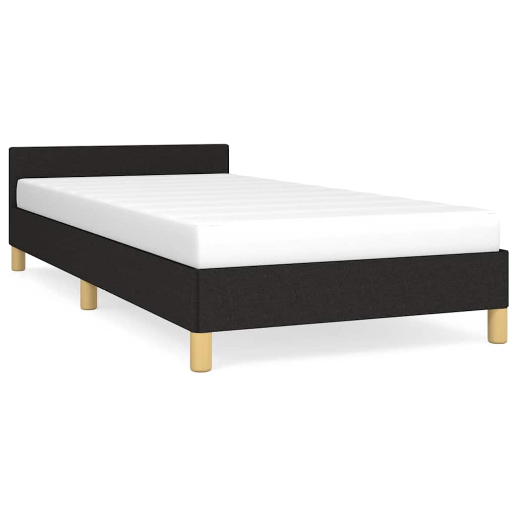 vidaXL Bedframe met hoofdeinde zonder matras 80x200 cm stof zwart, foto 3