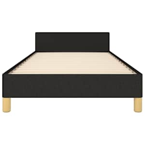 Rám postele s čelem bez matrace černý 80 x 200 cm textil - obrázek 5