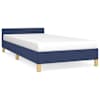 vidaXL voodiraam peatsiga ilma madratsita Sinine 80x200 cm kangas
