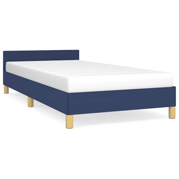 vidaXL voodiraam peatsiga ilma madratsita Sinine 80x200 cm kangas
