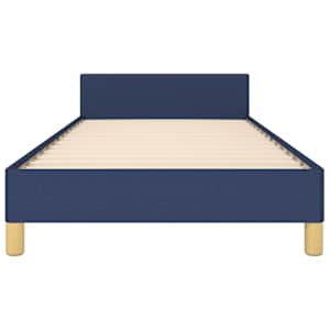 Rám postele s čelem bez matrace modrý 80 x 200 cm textil - obrázek 5