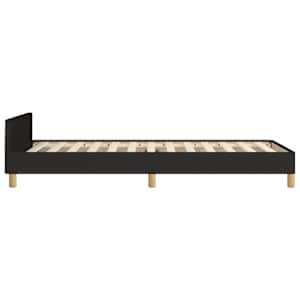 Rám postele s čelem bez matrace černý 90x190 cm textil - obrázek 6
