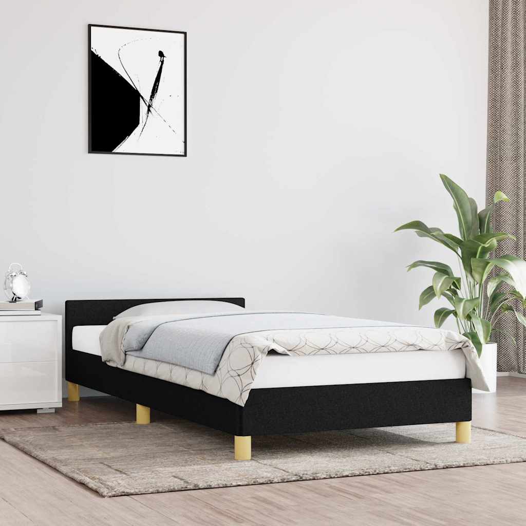 vidaXL Sengeramme uden madras Sort 100x200 cm Stof