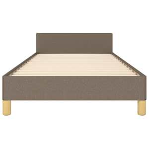Rám postele bez matrace taupe 100 x 200 cm textil - obrázek 5