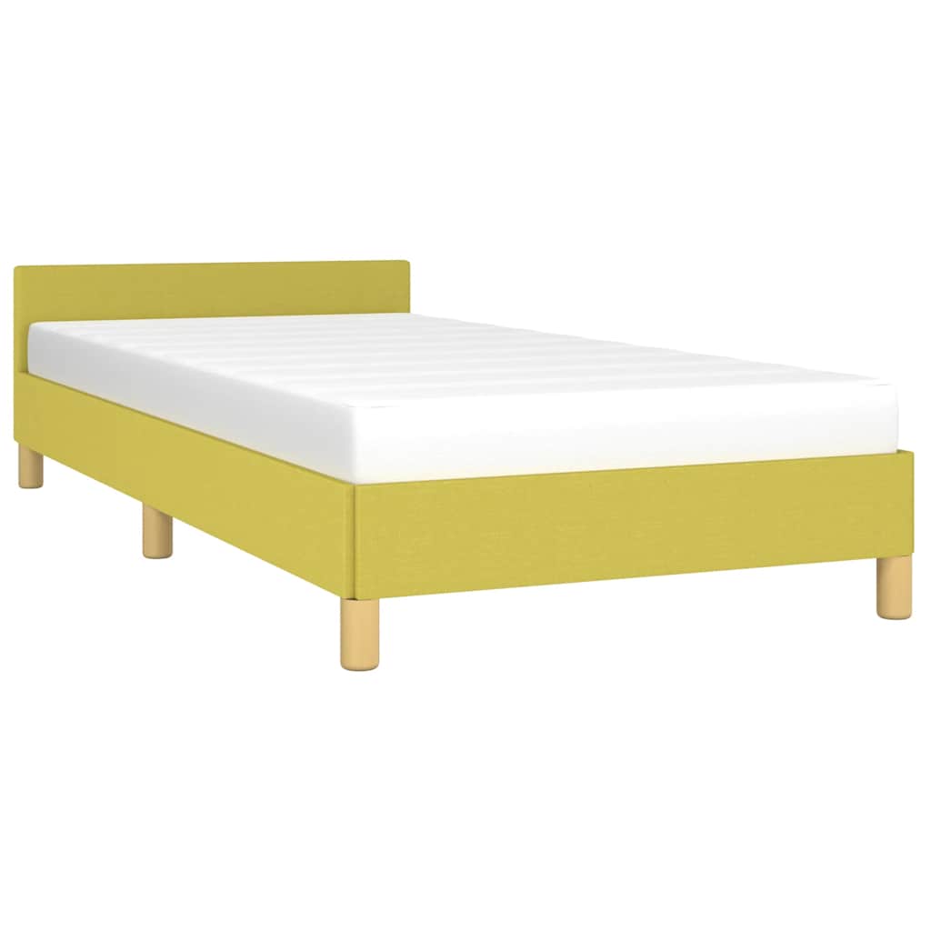 vidaXL Bedframe zonder matras 100x200 cm stof groen afbeelding