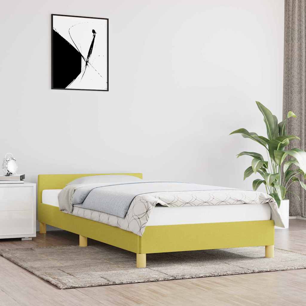 vidaXL Rama ��ka bez materaca, zielona, 100x200 cm, obita tkanin�