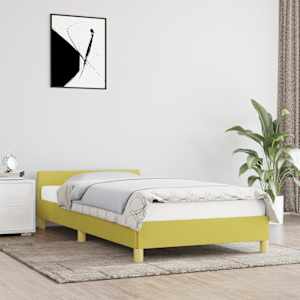 Rám postele bez matrace zelený 100x200 cm textil - obrázek 1