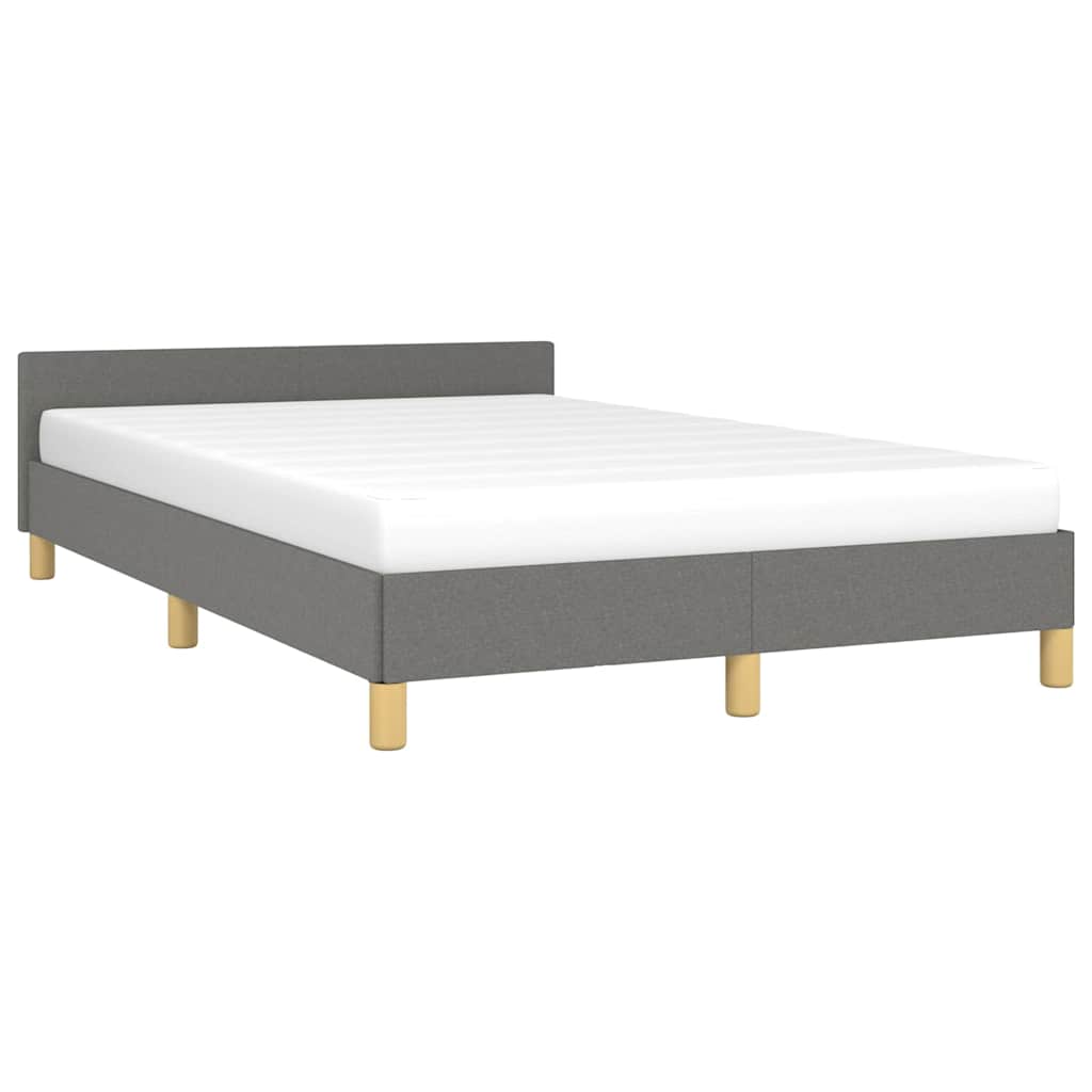 vidaXL Bedframe zonder matras 120x200 cm stof donkergrijs grijs, foto 2