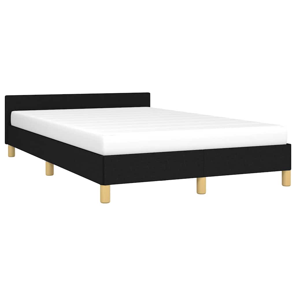 vidaXL Bedframe zonder matras 120x200 cm stof zwart afbeelding