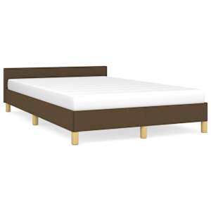 vidaXL voodiraam ilma madratsita Tumepruun 120x200 cm kangas