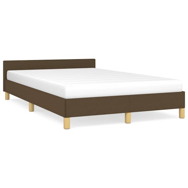vidaXL voodiraam ilma madratsita Tumepruun 120x200 cm kangas