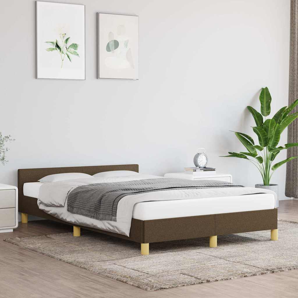 vidaXL Rama ��ka bez materaca, ciemnobr�zowa, 120x200 cm, tkanin�