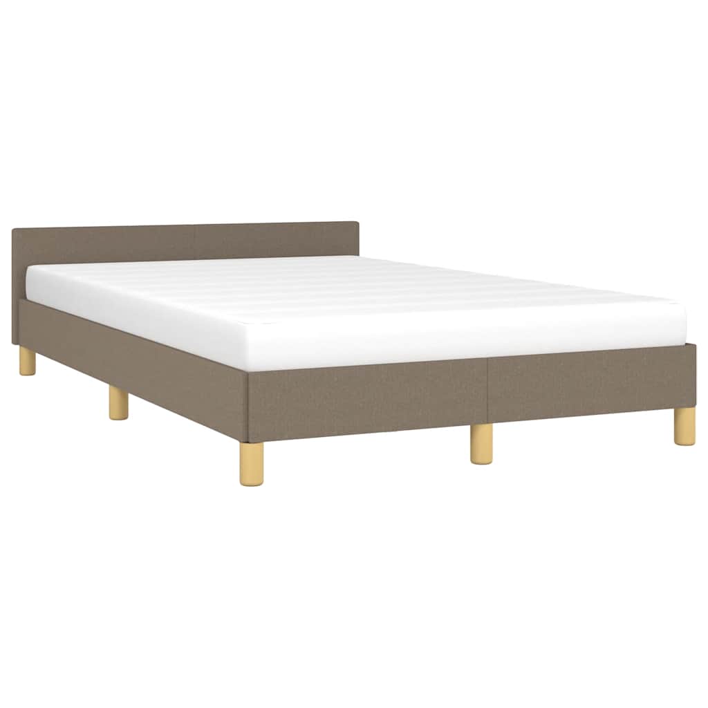 vidaXL Bedframe zonder matras 120x200 cm stof taupe afbeelding