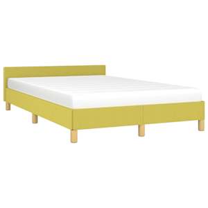 vidaXL Posteľ bez matraca zelená 120x200 cm látka