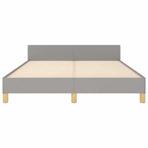 Rám postele bez matrace světle šedý 140 x 190 cm textil - obrázek 5