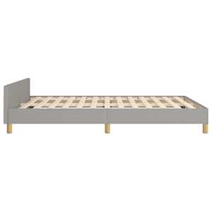 Rám postele bez matrace světle šedý 140 x 190 cm textil - obrázek 6