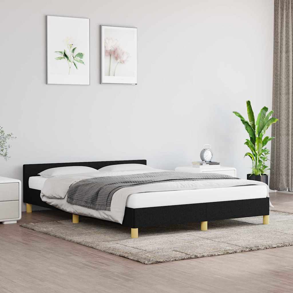 vidaXL sengeramme uden madras 140x190 cm stof sort
