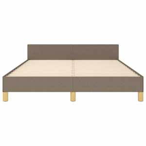 Rám postele bez matrace taupe 140 x 190 cm textil - obrázek 5