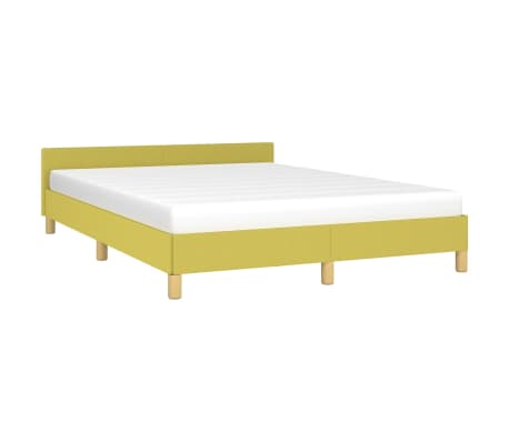 vidaXL Bedframe met hoofdeinde stof groen 140x190 cm