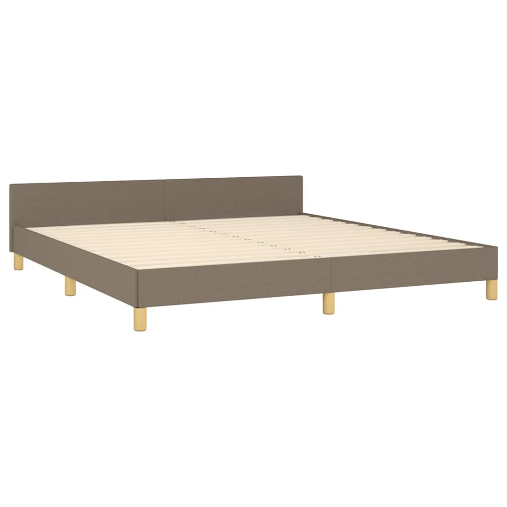vidaXL Cadru de pat fără saltea, gri taupe, 160x200 cm, textil