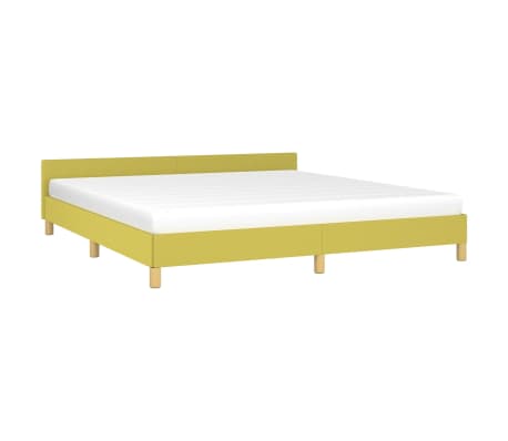 vidaXL Bedframe met hoofdeinde stof groen 160x200 cm