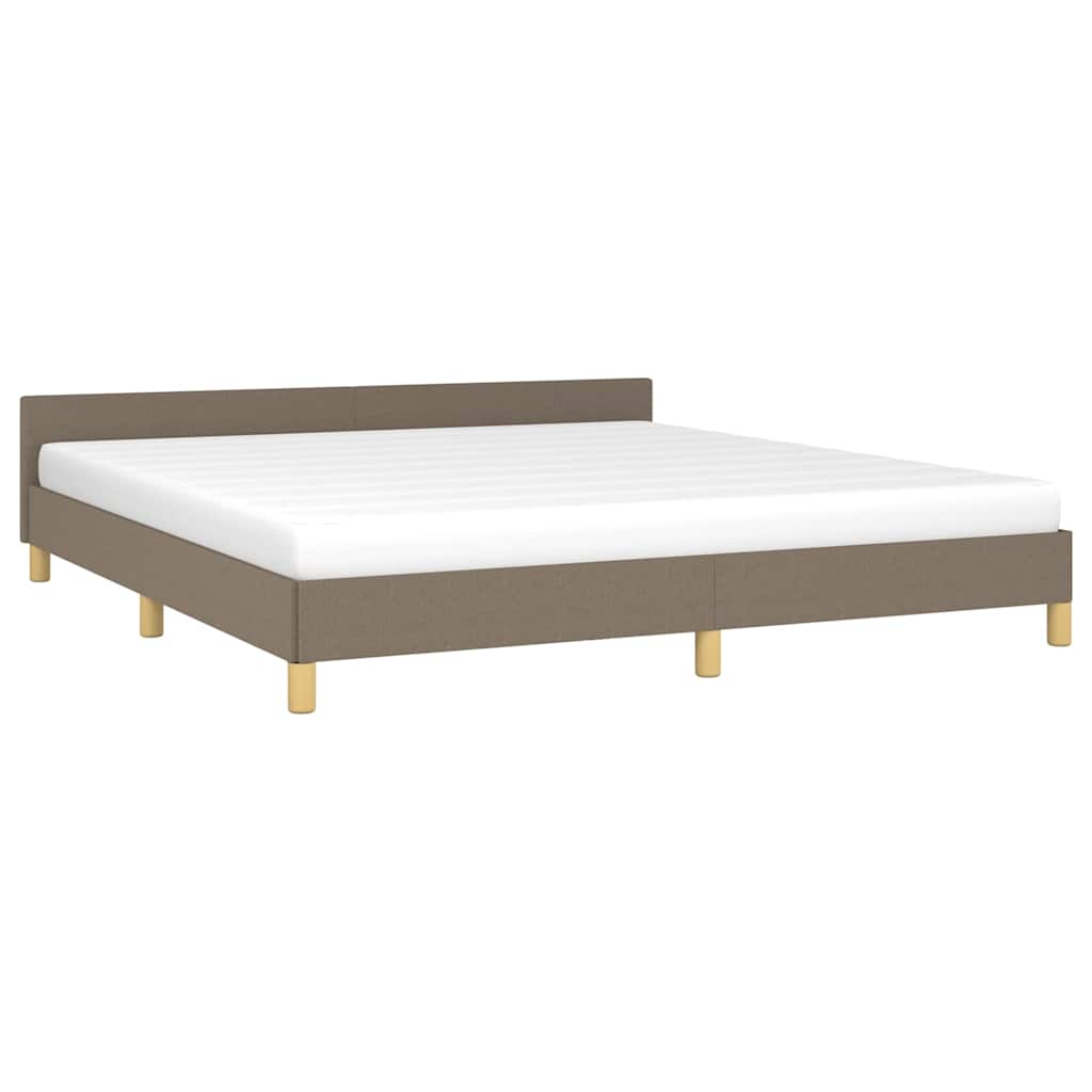 vidaXL Bedframe zonder matras stof taupe 180x200 cm afbeelding