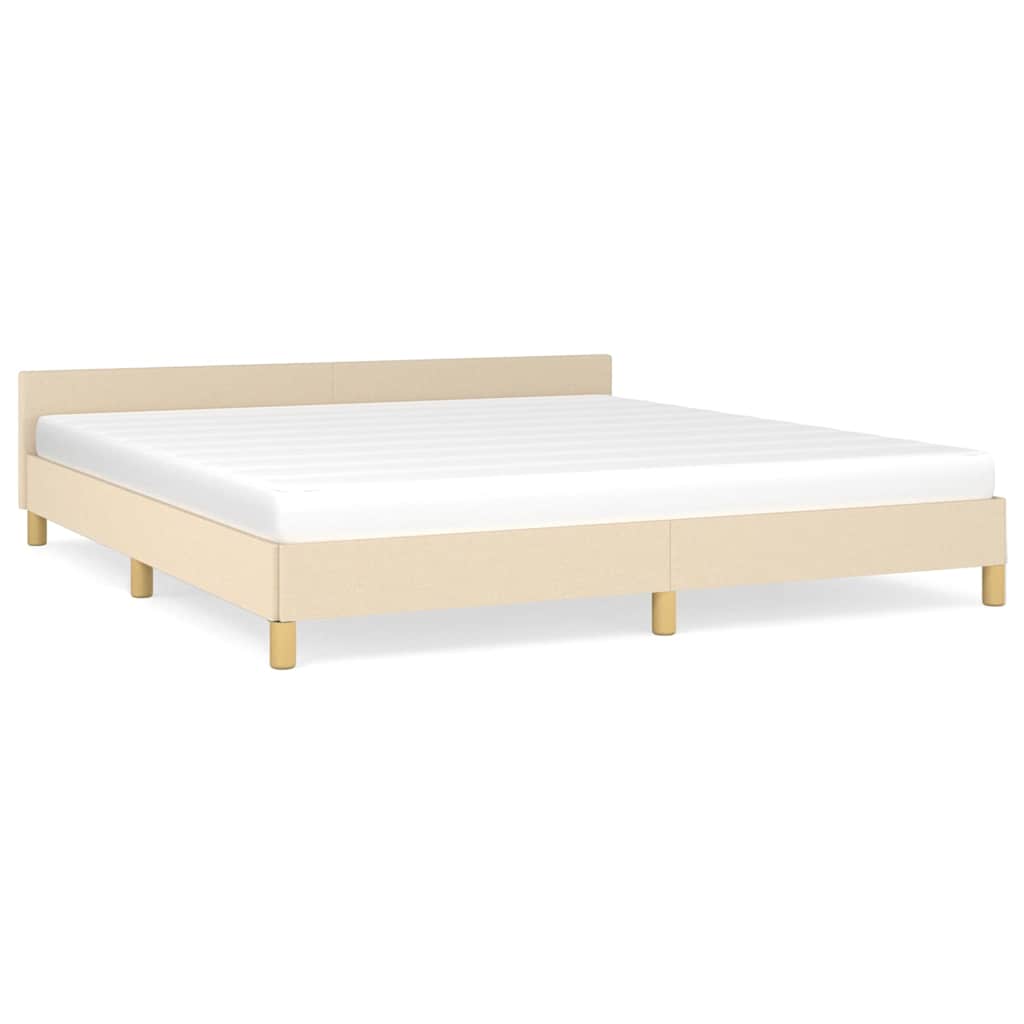 Thumbnail - vidaXL Bettgestell ohne Matratze Creme 180x200 cm Stoff