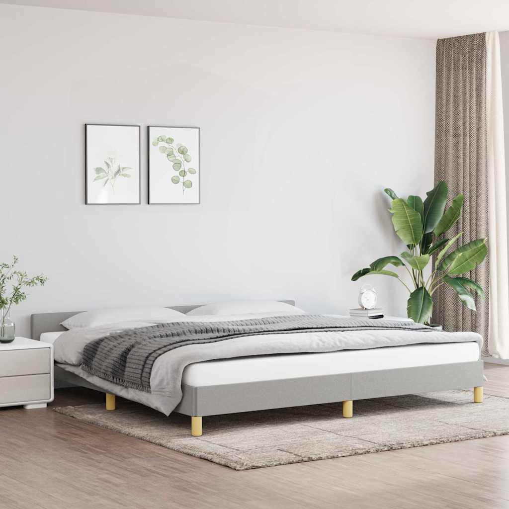 vidaXL sengeramme uden madras 200x200 cm stof lysegrå