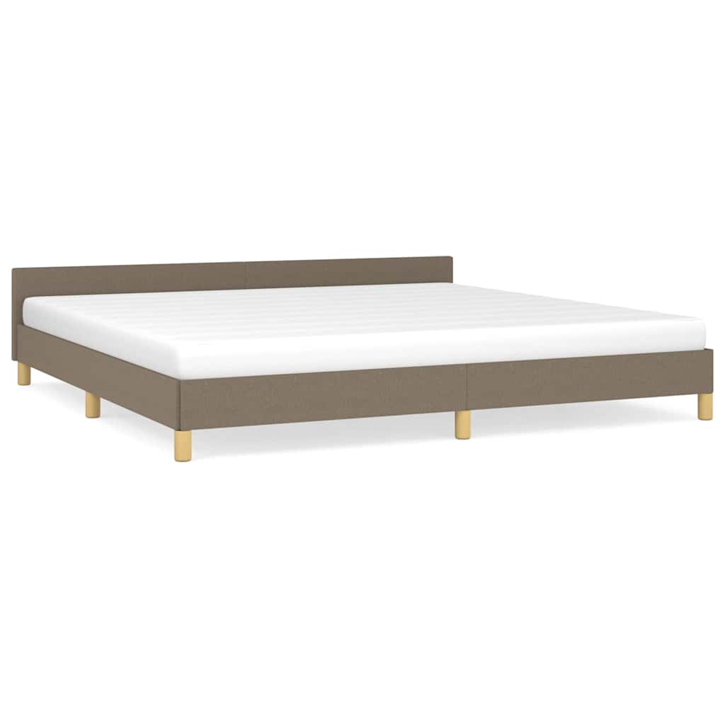 vidaXL Bedframe zonder matras stof taupe 200x200 cm, foto 3