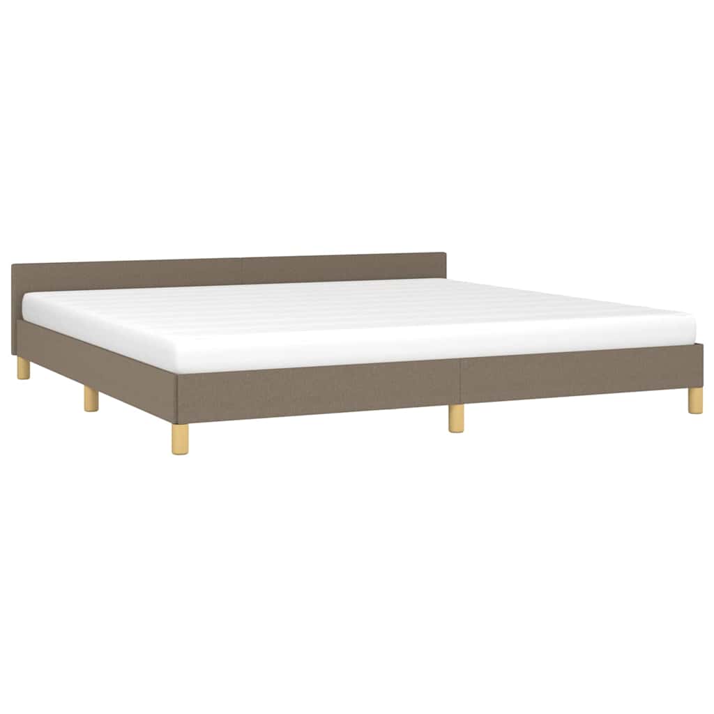 vidaXL Bedframe zonder matras stof taupe 200x200 cm, foto 2