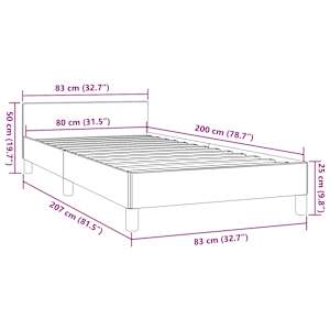 Rám postele s čelem bez matrace černý 80 x 200 cm - obrázek 9
