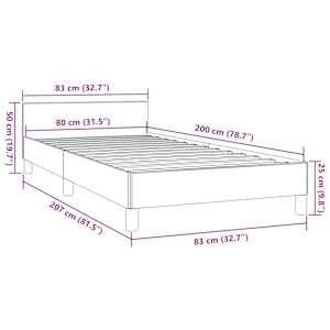 Rám postele s čelem bez matrace bílý 80x200 cm - obrázek 9