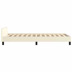 Rám postele s čelem bez matrace krémový 80x200 cm - obrázek 6