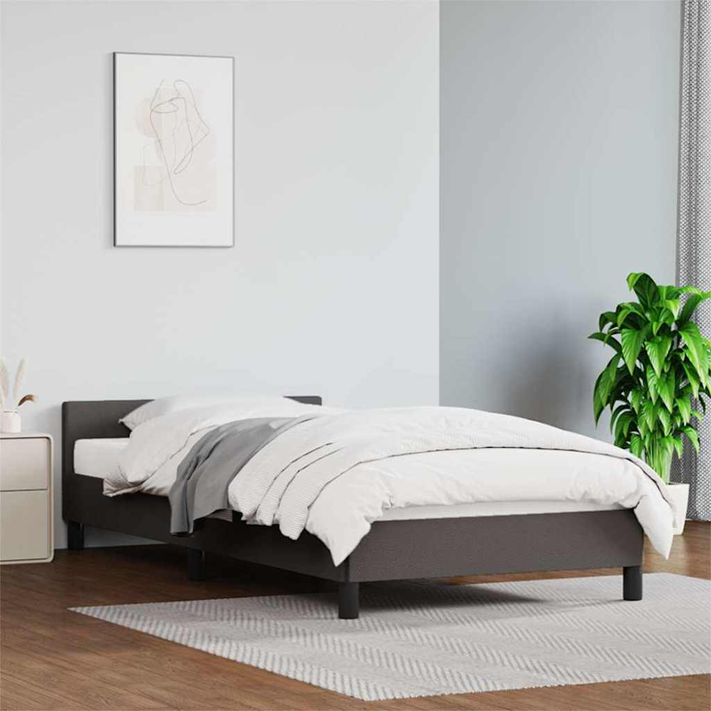 vidaXL Rama ��ka z zag��wkiem bez materaca, szara, 80x200 cm
