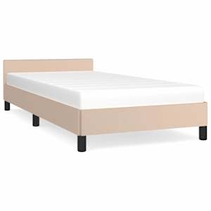 vidaXL voodiraam peatsiga ilma madratsita Cappuccino 80x200 cm