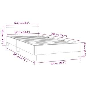 Rám postele s čelem bez matrace černý 100x200 cm - obrázek 9