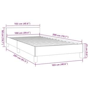 Rám postele s čelem bez matrace bílý 100x200 cm - obrázek 9
