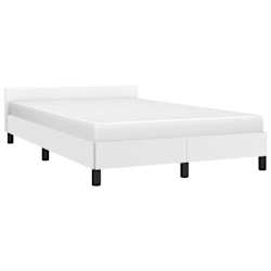vidaXL Cadre de lit avec t&ecirc;te de lit sans matelas blanc 120x200 cm