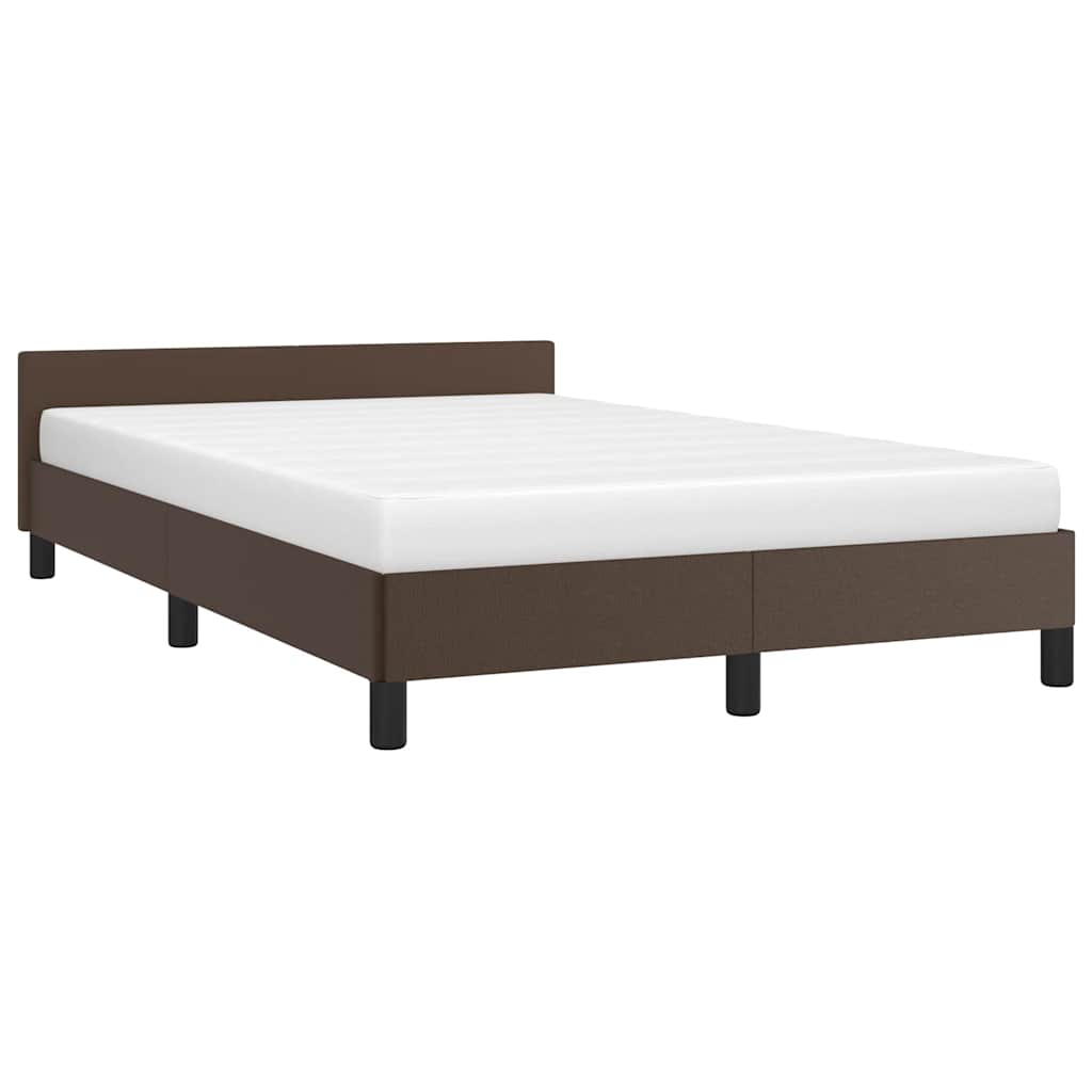 vidaXL Bedframe met hoofdeinde zonder matras 120x200 cm bruin afbeelding