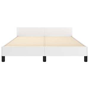 Rám postele s čelem bez matrace bílý 140x190 cm - obrázek 5