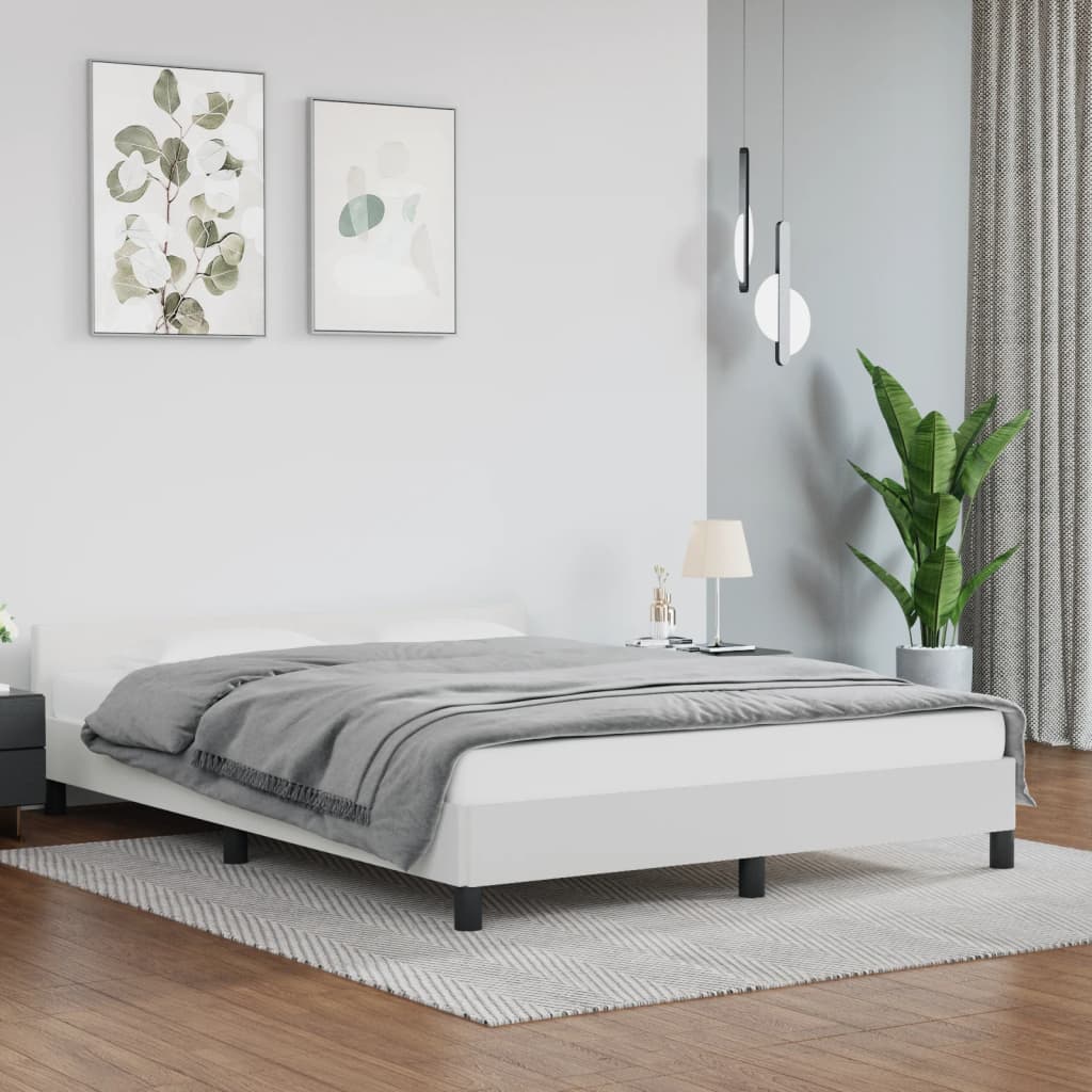 Letto Matrimoniale Moderno Struttura Letto Giroletto con Cassetti Bianco  140x200 cm ITD31188